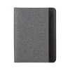 Bond Street Faux Leather Padfolio with Zipper Closure, Gray (WRC1503BS-GREY)