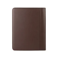 Bond Street Faux Leather Padfolio with Zipper Closure, Brown (WRC5043BS-BROWN)