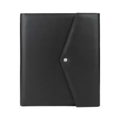 Bond Street Faux Leather Portfolio Case with Snap Closure, Black (WRC5195BS-BLACK)