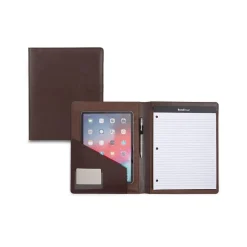 Bond Street Faux Leather Portfolio Case with Zipper Closure, Brown (WRC1511BS-BROWN)