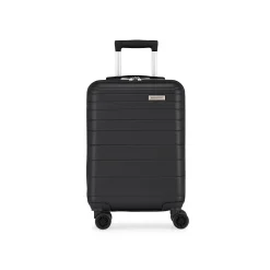 Bond Street Panoramic 21.5" Hardside Carry-On Suitcase, Double Spinner Wheels, Black (HLG7220BS-BLACK)