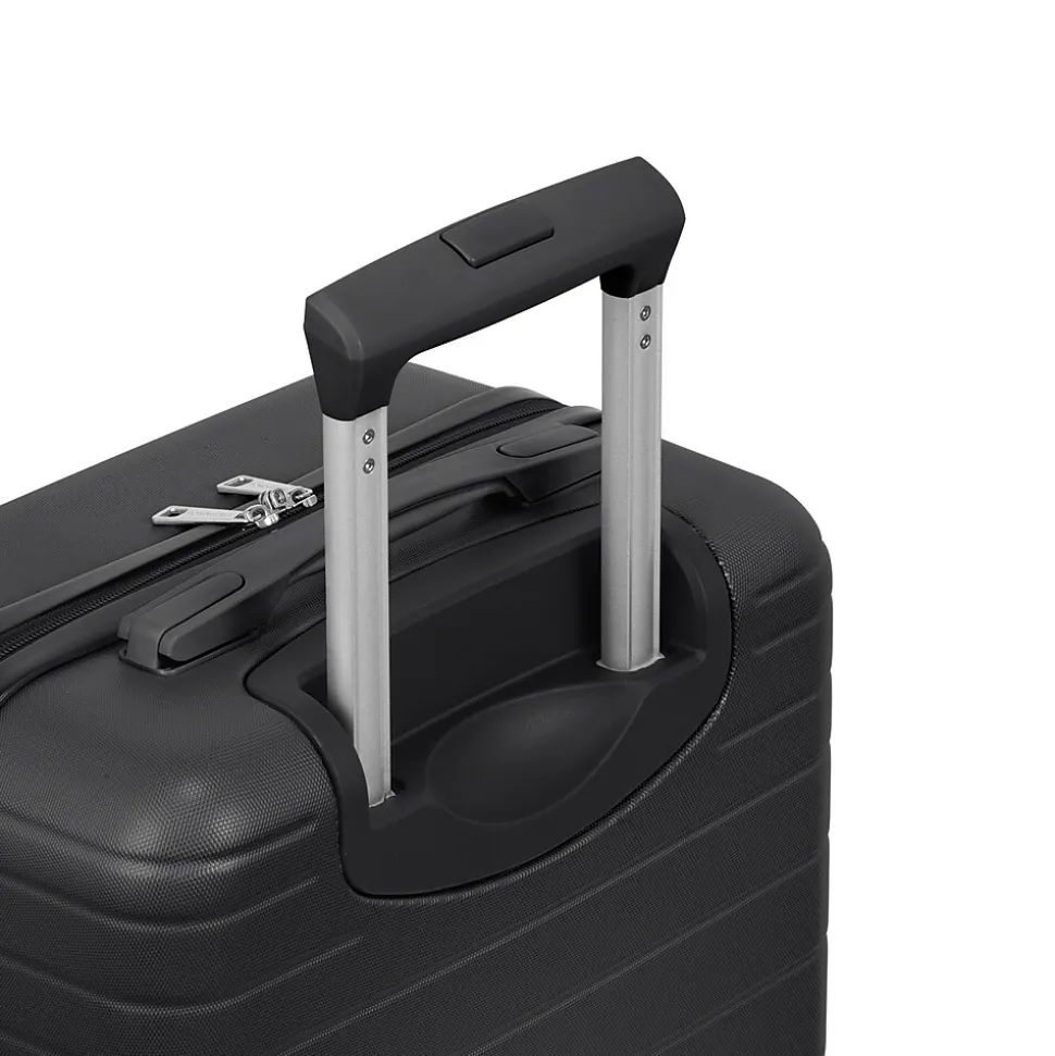 Bond Street Panoramic 21.5" Hardside Carry-On Suitcase, Double Spinner Wheels, Black (HLG7220BS-BLACK)