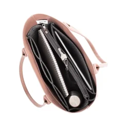 Bond Street Pink Vegan Leather Tote Bag, Medium (LBG5054BS-PINK)