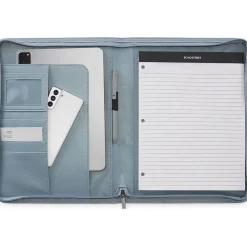 Bond Street Vegan Leather Writing Case with Zipper Closure, Blue (WRC5043BS-BDUSK)