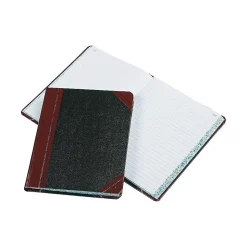 Boorum & Pease 38 Series Record Book, 7.63" x 9.63", Black/Red, 150 Sheets/Book (38-300-R)