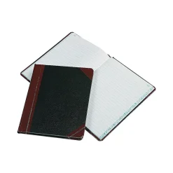 Boorum & Pease 38 Series Record Book, 7.63" x 9.63", Black/Red, 75 Sheets/Book (38-150-R)
