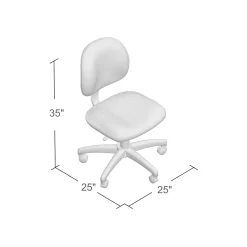 Boss Armless Ergonomic Fabric Swivel Task Chair, Black (B315-BK)