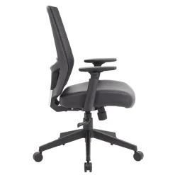 Boss Office Products Mesh/Vinyl Swivel Task Chair, Black (B6044AM-BK)