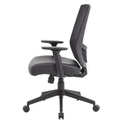 Boss Office Products Mesh/Vinyl Swivel Task Chair, Black (B6044AM-BK)