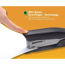 Bostitch InPower 25 Desktop Stapler, 25-Sheet Capacity, Black/Gray (PPR1100)