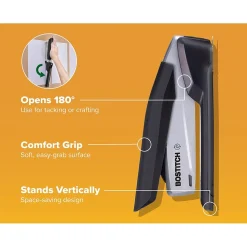 Bostitch InPower 25 Desktop Stapler, 25-Sheet Capacity, Black/Gray (PPR1100)