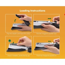 Bostitch InPower+28 Desktop Stapler, 28-Sheet Capacity, Silver/Black (ACF1110)