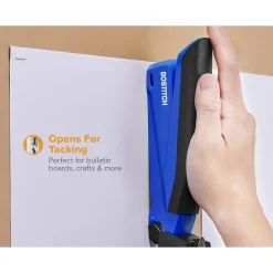 Bostitch InPower Spring-Powered Desktop Stapler, 20-Sheet, Blue/Black (1122)