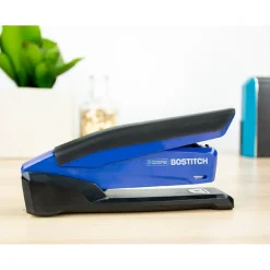 Bostitch InPower Spring-Powered Desktop Stapler, 20-Sheet, Blue/Black (1122)