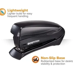 Bostitch Inspire Handheld Stapler, 15-Sheet Capacity, Staples Included, Black (1491-BLK)