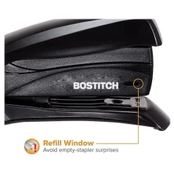 Bostitch Inspire Handheld Stapler, 15-Sheet Capacity, Staples Included, Black (1491-BLK)