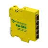 Brainboxes Industrial 4-Port Gigabit Ethernet Unmanaged Switch, Yellow (SW-584)