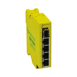 Brainboxes Industrial 4-Port Gigabit Ethernet Unmanaged Switch, Yellow (SW-584)