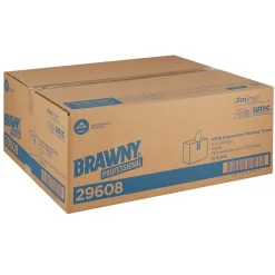 Brawny Industrial FLAX 900 Heavy Duty Assorted Materials Cleaning Wipers, 9" x 16.5", White, 10/Carton (29608)