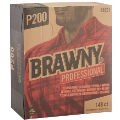 Brawny P200 Paper Cleaning Wipers, 12.5