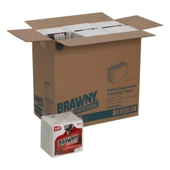 Brawny Professional D400 Durable Fibers Cleaning Wipers, 12.5