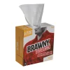 Brawny Professional Heavy Duty Paper Cleaning Wipers, 16.5" x 9.125", White, 100 Wipers/Box (25070)