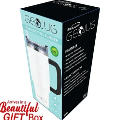 Brentwood Geojug Stainless Steel Double Walled Tumbler Cup, 40 oz., Cream (CMB-1200CRM)