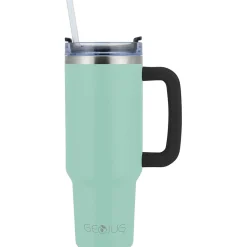 Brentwood Geojug Stainless Steel Double Walled Tumbler Cup, 40 oz., Blue (CMB-1200BL)