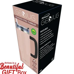 Brentwood Geojug Stainless Steel Double Walled Tumbler Cup, 40 oz., Pink (CMB-1200PK)