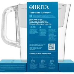 Brita Denali Small 6 Cup Bright White Water Filter Pitcher with Filter (36089)