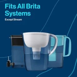 Brita Large 10 Cup Pacifica White Water Filter Pitcher withFilter (36515)