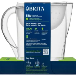 Brita Large 10 Cup Pacifica White Water Filter Pitcher withFilter (36515)