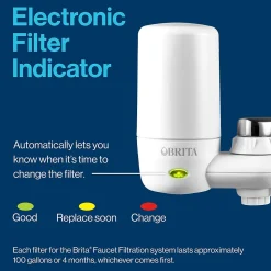 Brita On Tap Water Filtration System Faucets Replacement Filters, White (36309)