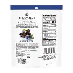BROOKSIDE Dark Chocolate with Acai and Blueberry Flavors Candy, 7 oz, Resealable Bag (050929)