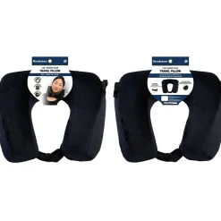 Brookstone Memory Foam Fleece Travel Pillow, Black (BNPM0002)