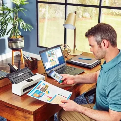 Brother Desktop Scanner for Documents, Wireless, White (ADS-1700W)