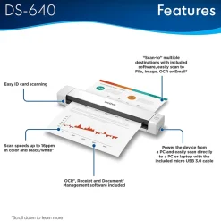 Brother DSmobile DS-640 Portable Scanner White