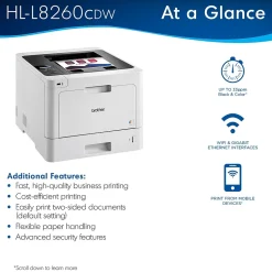 Brother HL-L8260CDW USB, Wireless, Network Ready Color Laser Printer