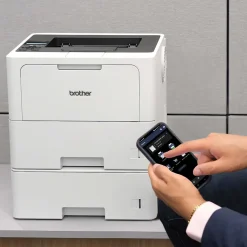 Brother HL‐L6210DWT Business Monochrome Laser Printer, Dual Paper Trays, Wireless Networking