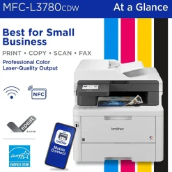 Brother MFC-L3780CDW Wireless Color Laser Printer, All-In-One, Print, Scan, Copy, Fax (MFCL3780CDW)