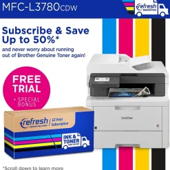 Brother MFC-L3780CDW Wireless Color Laser Printer, All-In-One, Print, Scan, Copy, Fax (MFCL3780CDW)