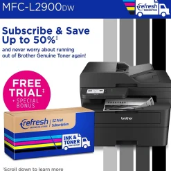 Brother MFC-L2900DW New Laser Printer, All-In-One, Print, Scan, Copy, Fax