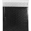 Bubble Padded Mailers with Peel and Seal Closure, CD Size, 6 x 6.5, Black Metallic, 12/Pack (2744430)