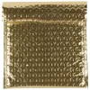 Bubble Padded Mailers with Peel and Seal Closure, CD Size, 6 x 6.5, Gold Metallic, 12/Pack (2745207)