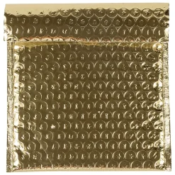 Bubble Padded Mailers with Peel and Seal Closure, CD Size, 6 x 6.5, Gold Metallic, 12/Pack (2745207)