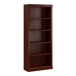 Bush Business Furniture Arlington 72"H 5-Shelf Bookcase, Harvest Cherry (WC65515-03)