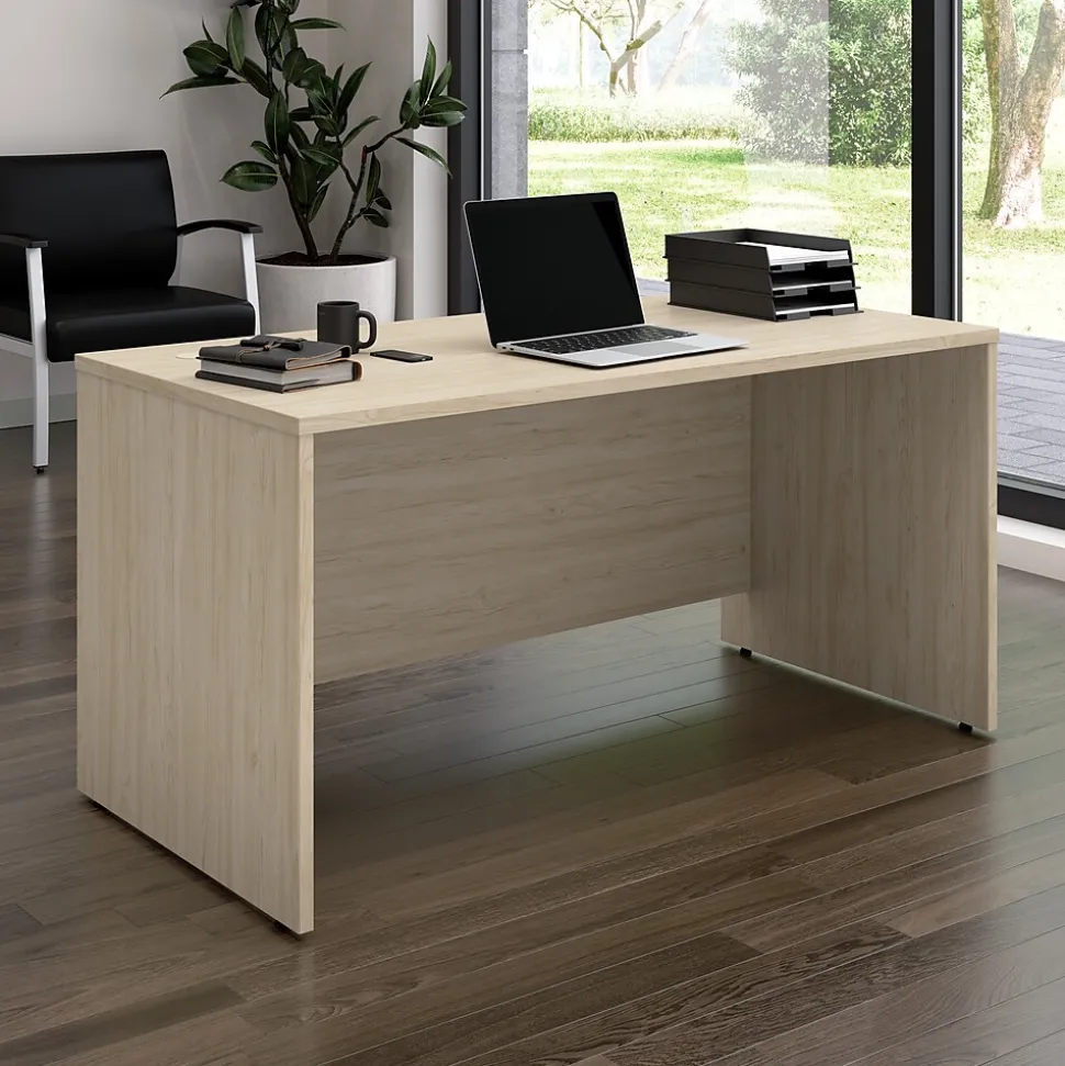 Bush Business Furniture Arrive 60"W Office Desk, Natural Elm (ARD260NE-Z)