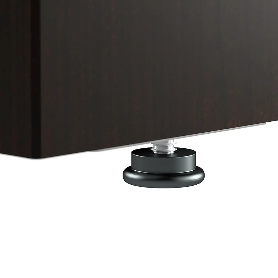 Bush Business Furniture Arrive 72"W L Shaped Reception Desk with Shelf, Mocha Cherry (ARV006MR)