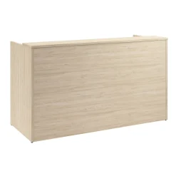 Bush Business Furniture Arrive 72"W Reception Desk with Shelf and Mobile File Cabinet, Natural Elm (ARV005NE)