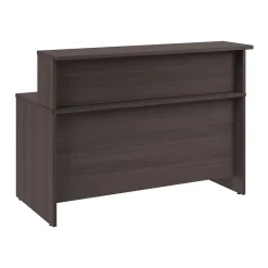 Bush Business Furniture Arrive 60"W Reception Desk with Shelf, Storm Gray (ARV001SG)